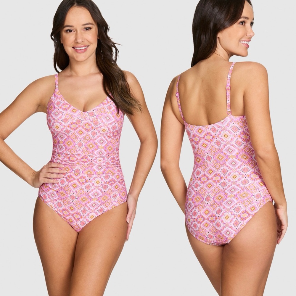 Niptuck Jean Ezra One Piece Tribal Pattern Swimsuit Size 4